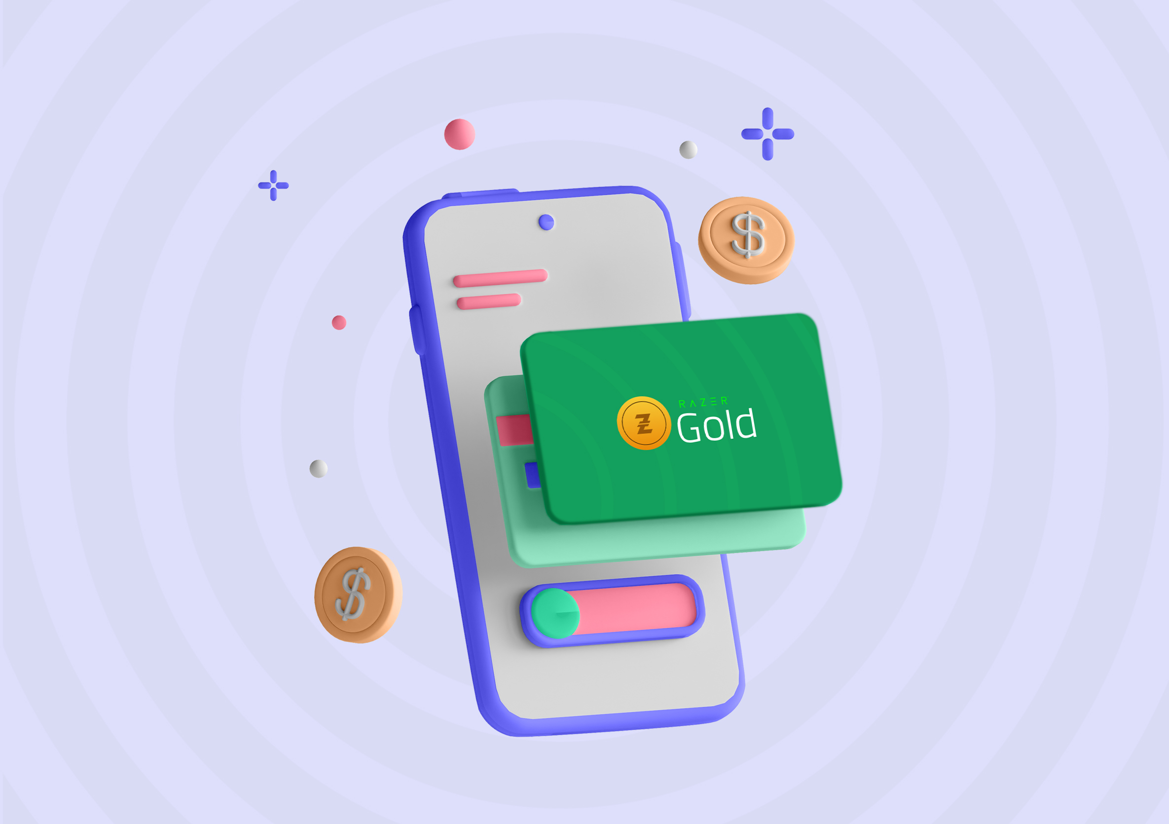 Mobile wallet with card